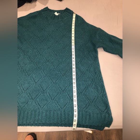 CLEO | Pointelle Tunic Teal Colour Sweater XXL - Picture 5 of 13